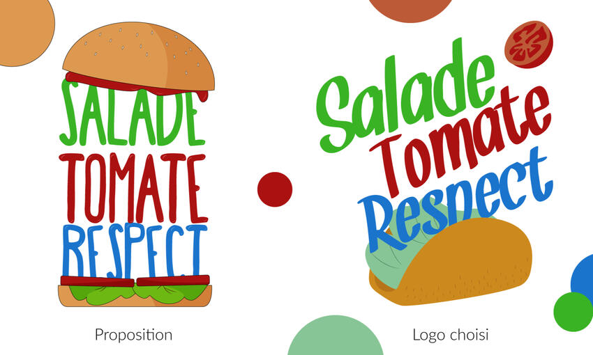 Création du logo "Salade tomate Respect"