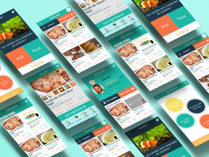 Création des interfaces UI de l'application "FaceCook"