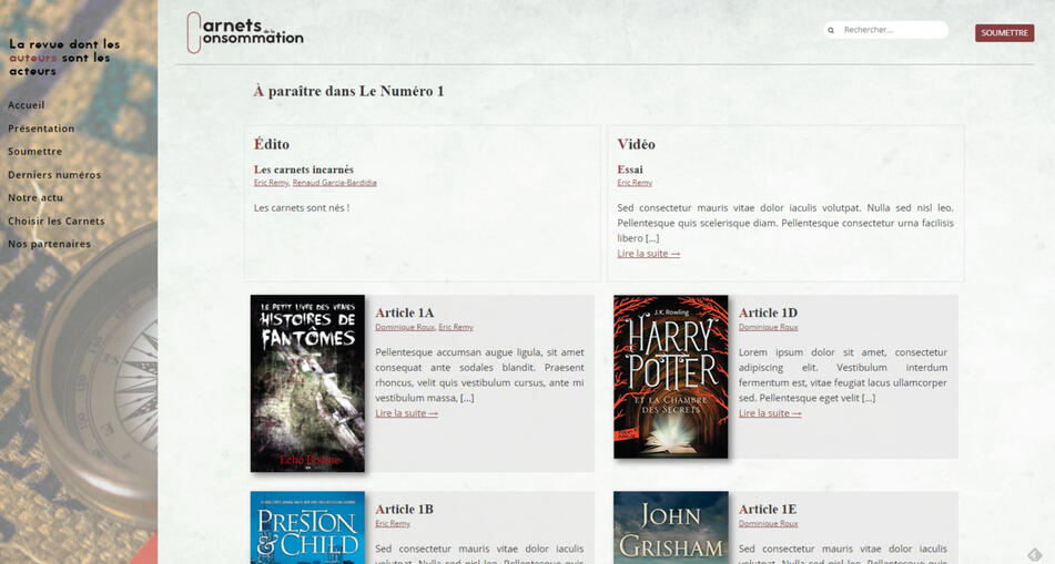 Redesign du site des "Carnets de la consommation"