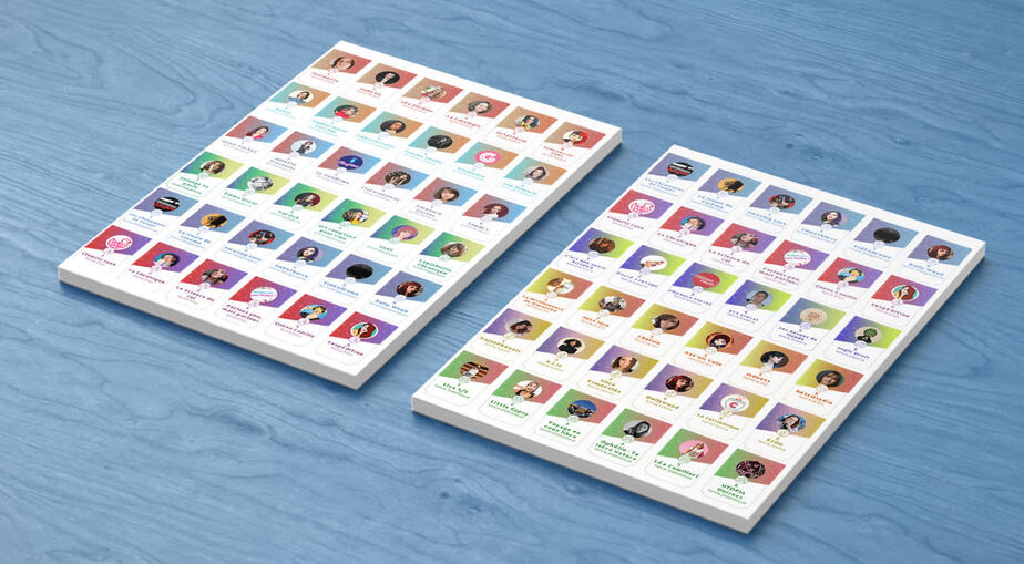 Jeu des 7 familles pour l'association "Les Internettes"