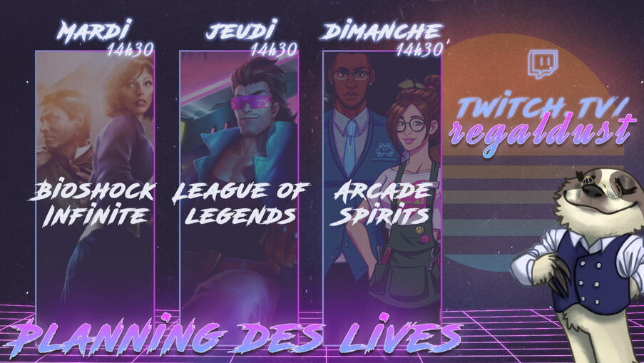 Template de planning pour une chaîne Twitch