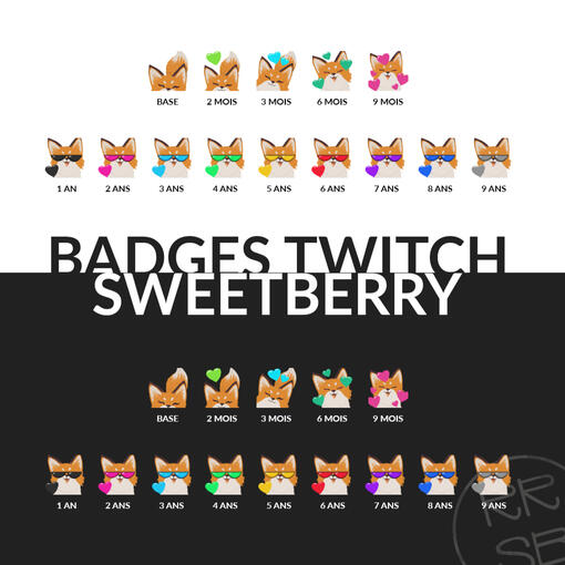 Badges pour la chaîne Twitch "Sweetberry"
