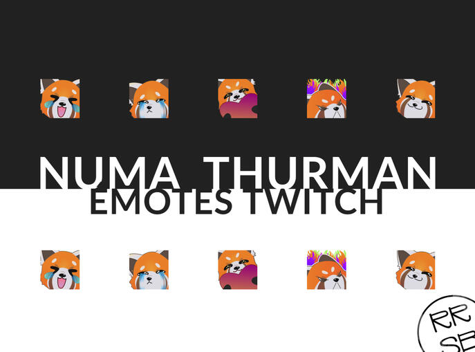 Émotes pour la chaîne Twitch "Numa_thurman"