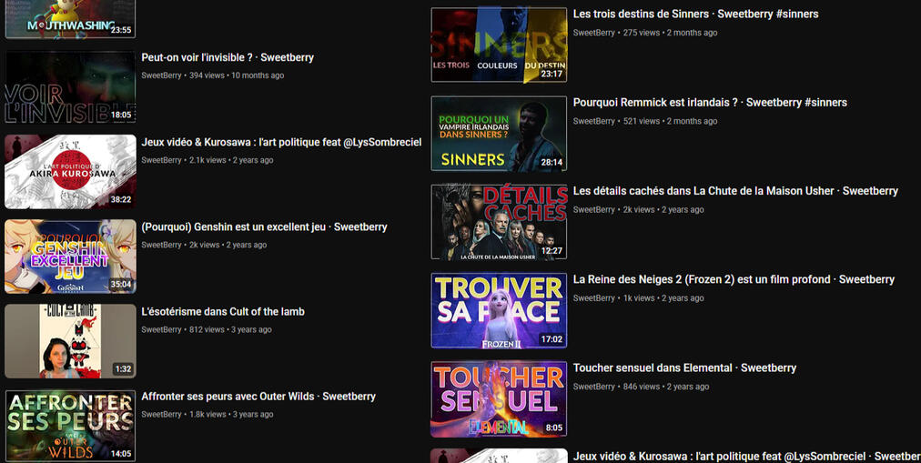 Chaine Youtube sur le cinéma & les jeux vidéos, politique & symbolismes